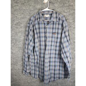 Carhartt Shirt Mens XL Tall Plaid Button Up Long Sleeve Pocket Workwear